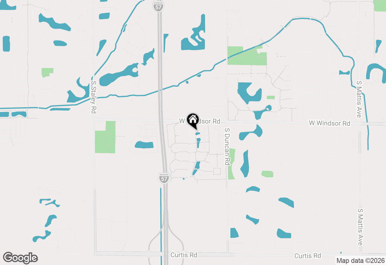 Map of 2410 Wendover Place, Champaign, IL 61822