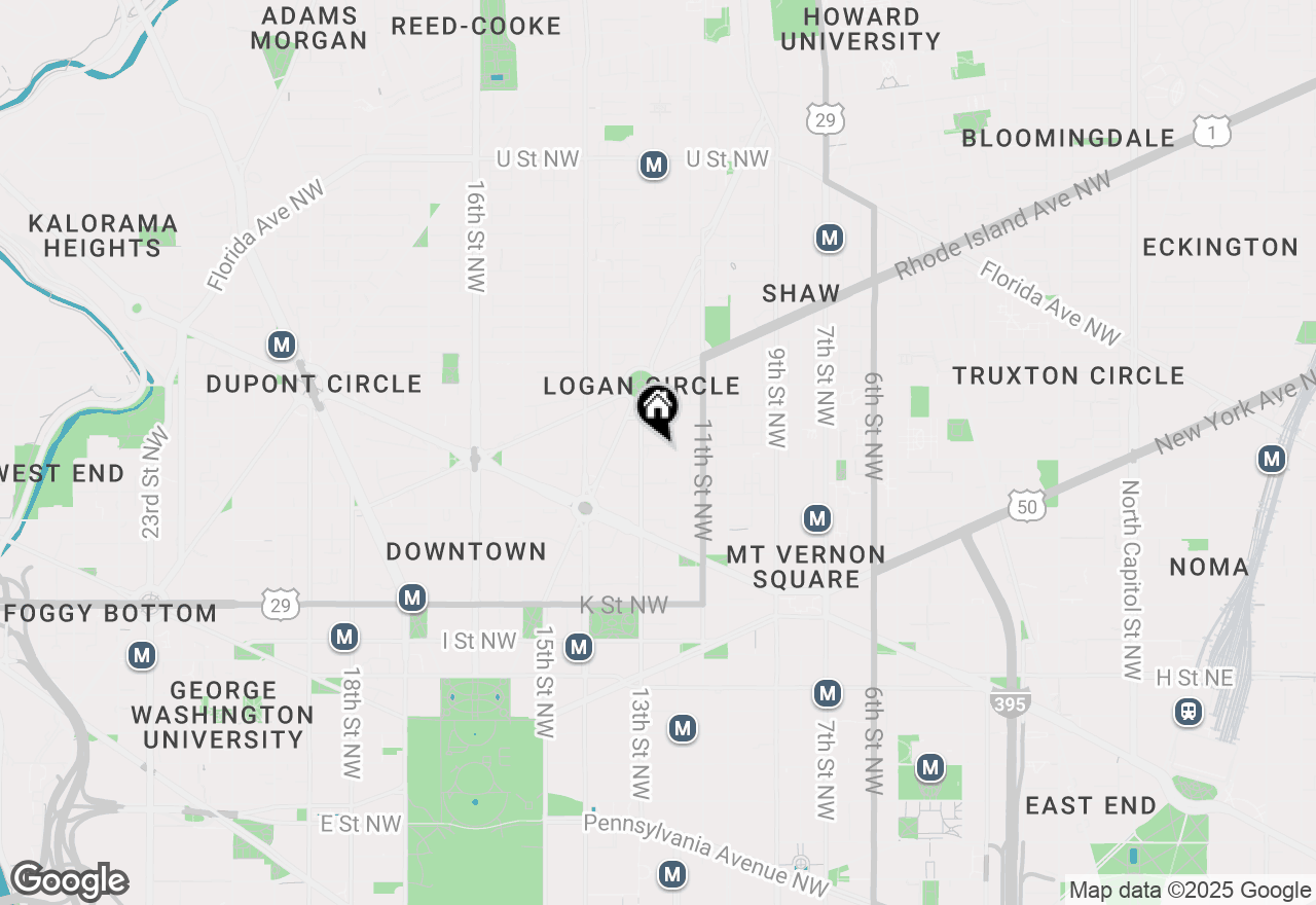 Map of 1217 N Street Nw #PENTHOUSE, Washington, DC 20005