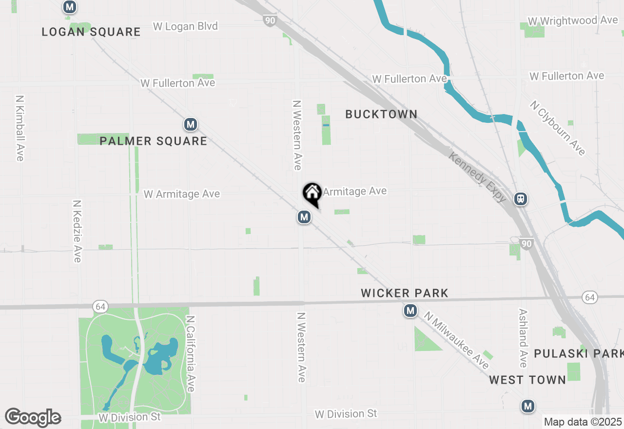 Map of 1907 N Milwaukee Avenue #210, Chicago, IL 60654