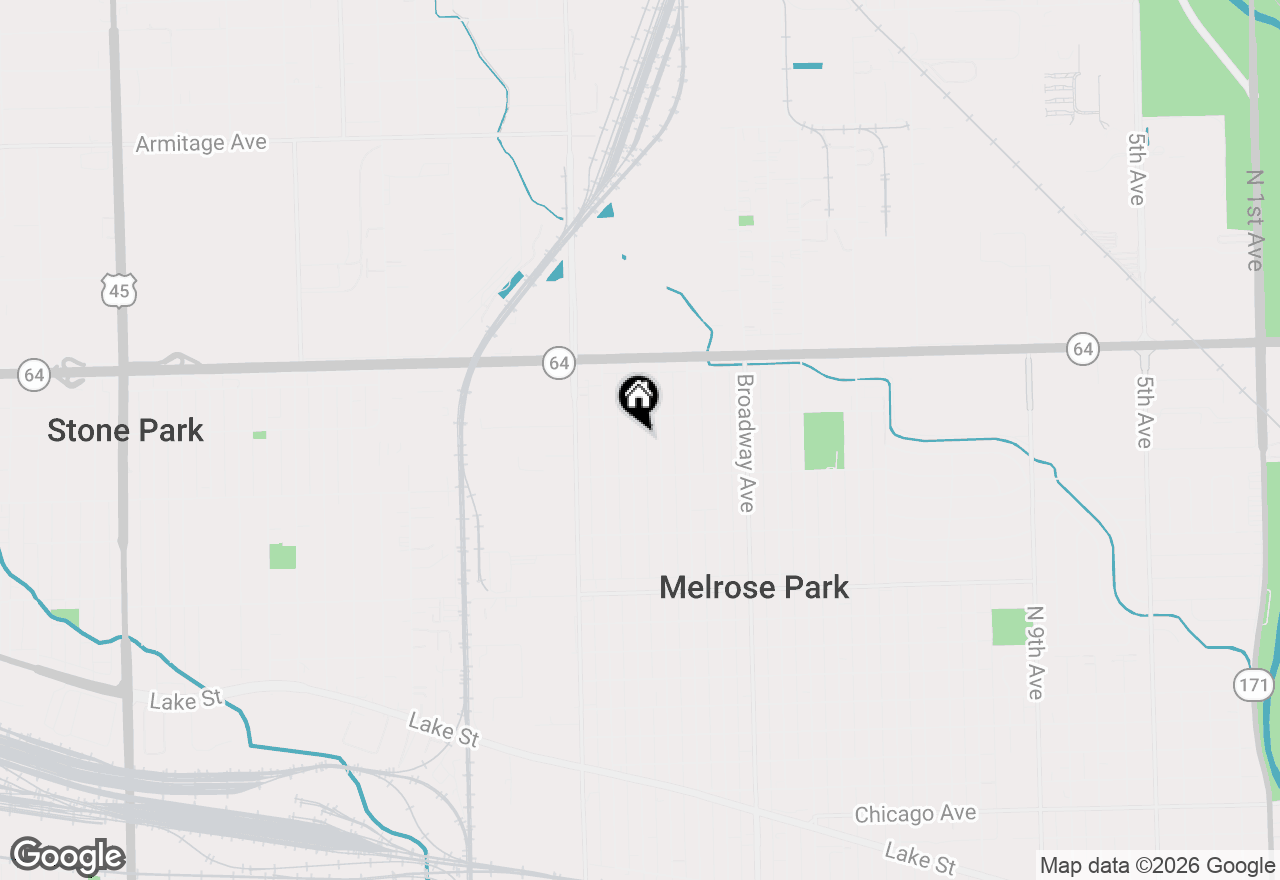 Map of 1729 N 23rd Avenue, Melrose Park, IL 60160