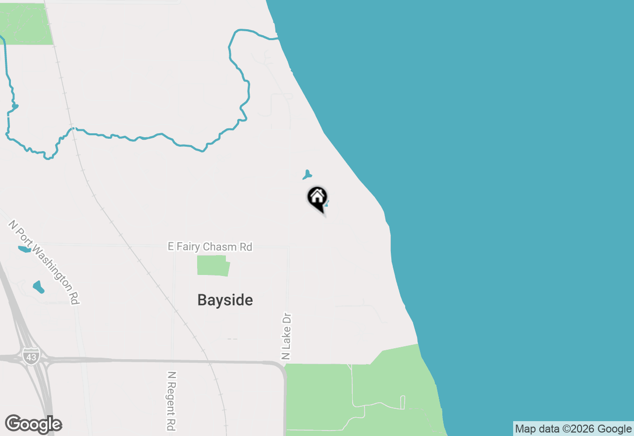 Map of 9321 N Tennyson Dr, Bayside, WI 53217