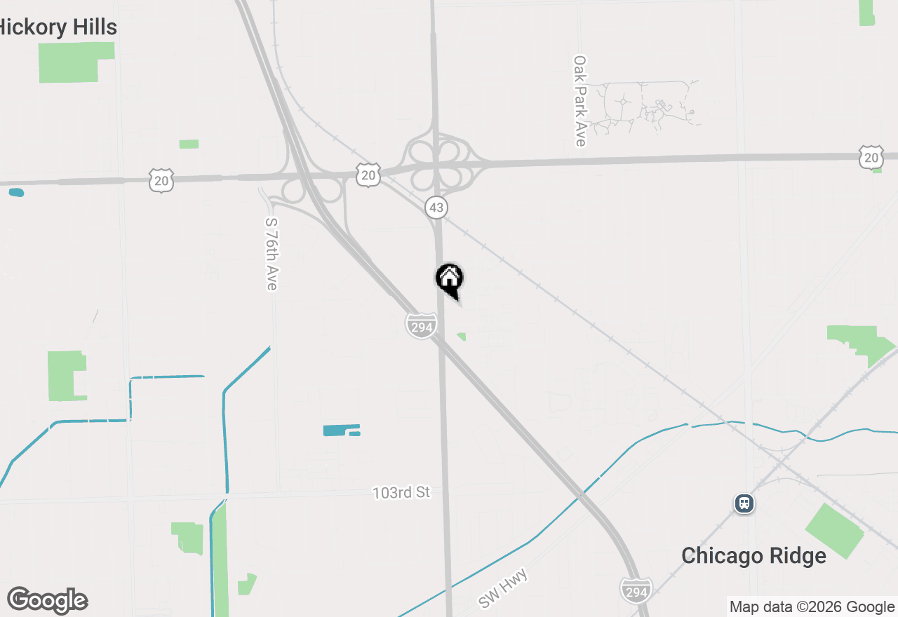 Map of 9835 S Harlem Avenue #T, Chicago Ridge, IL 60415