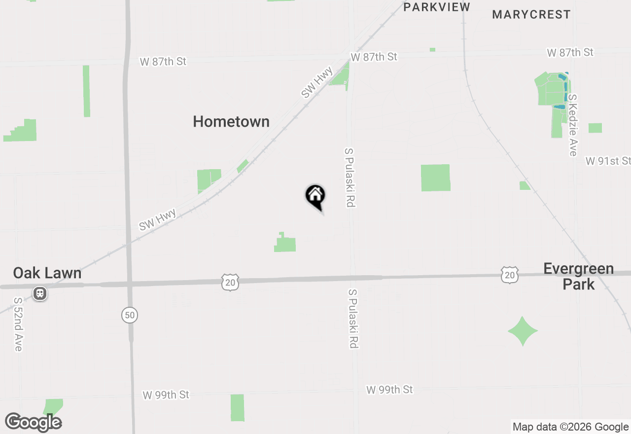 Map of 9236 S Karlov Avenue, Oak Lawn, IL 60453