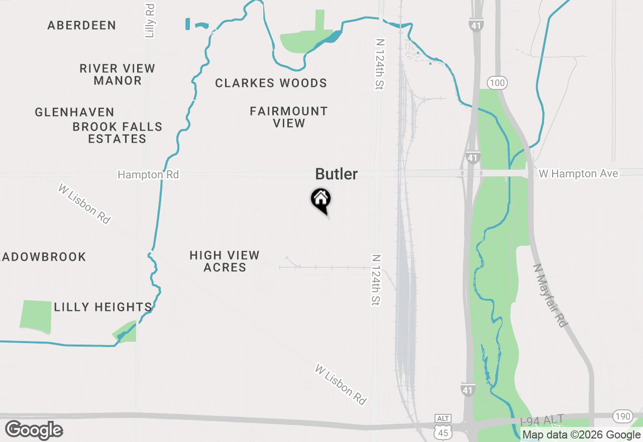 Map of 12744 W Peck Pl, Butler, WI 53007
