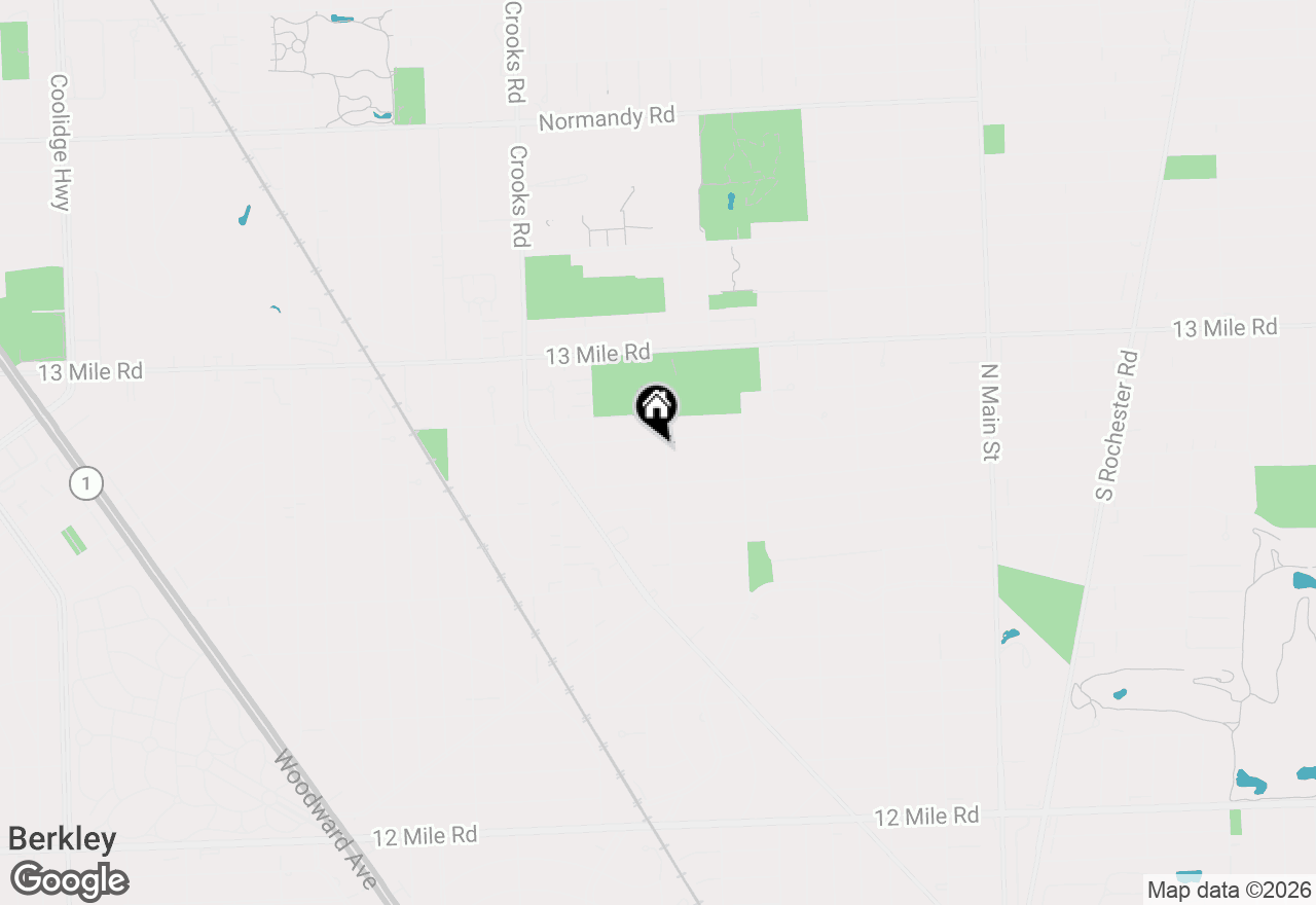 Map of 1207 E Butternut Avenue, Royal Oak, MI 48073