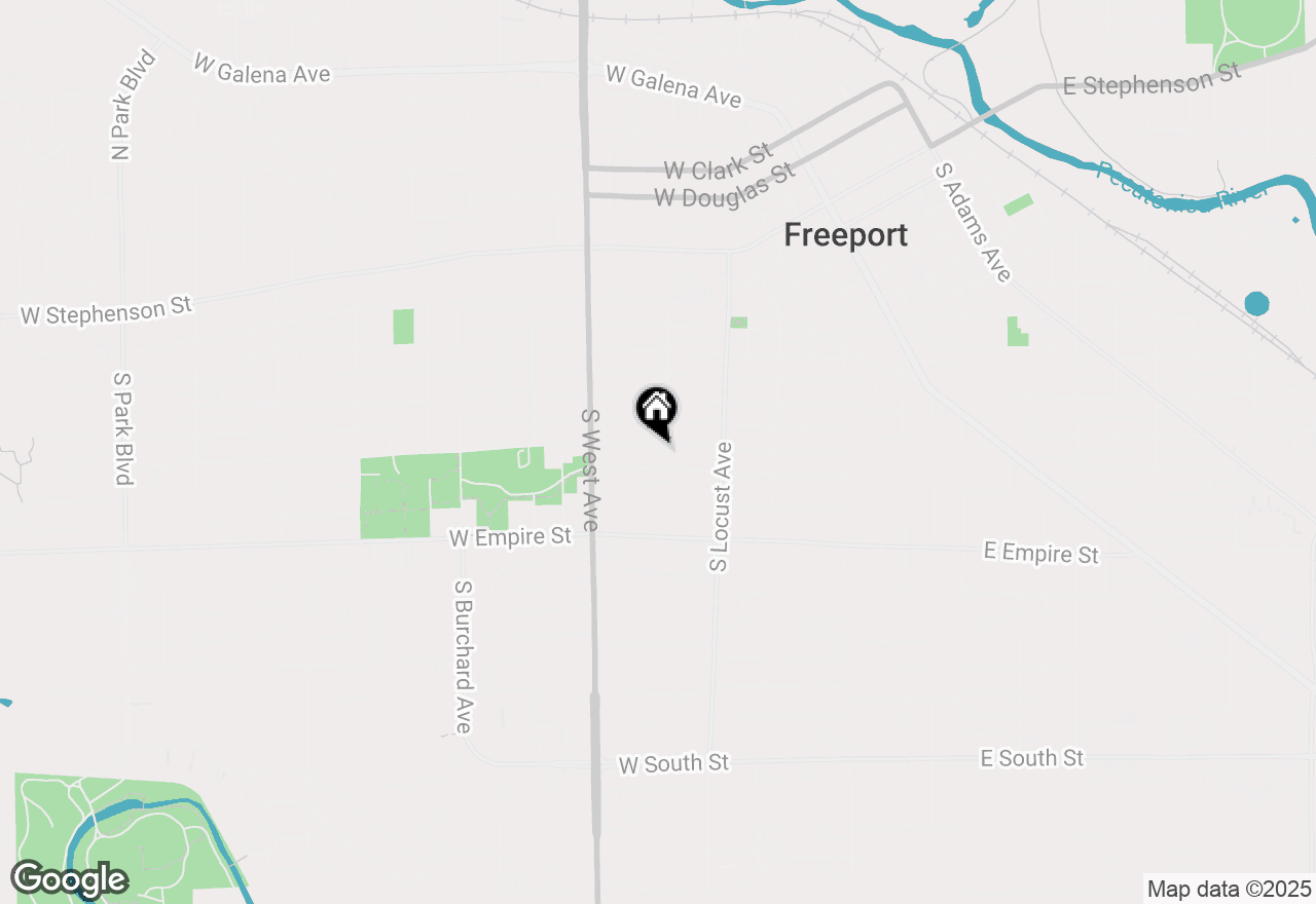 Map of 1102-1104 S Pine Avenue, Freeport, IL 61032