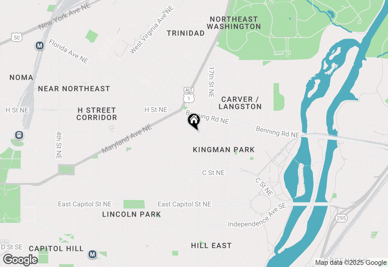 Map of 1622 Rosedale Street Ne, Washington, DC 20002