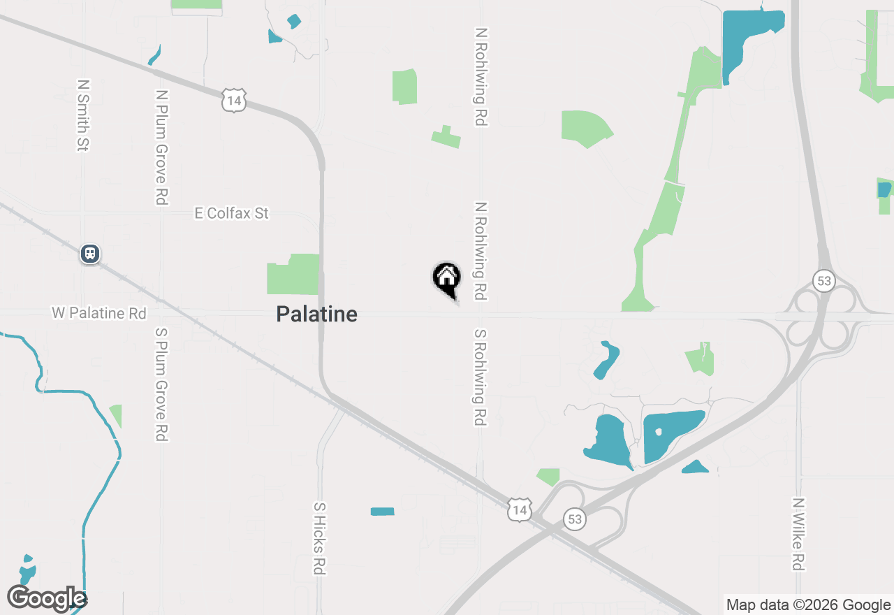 Map of 34 N Greenwood Avenue, Palatine, IL 60074
