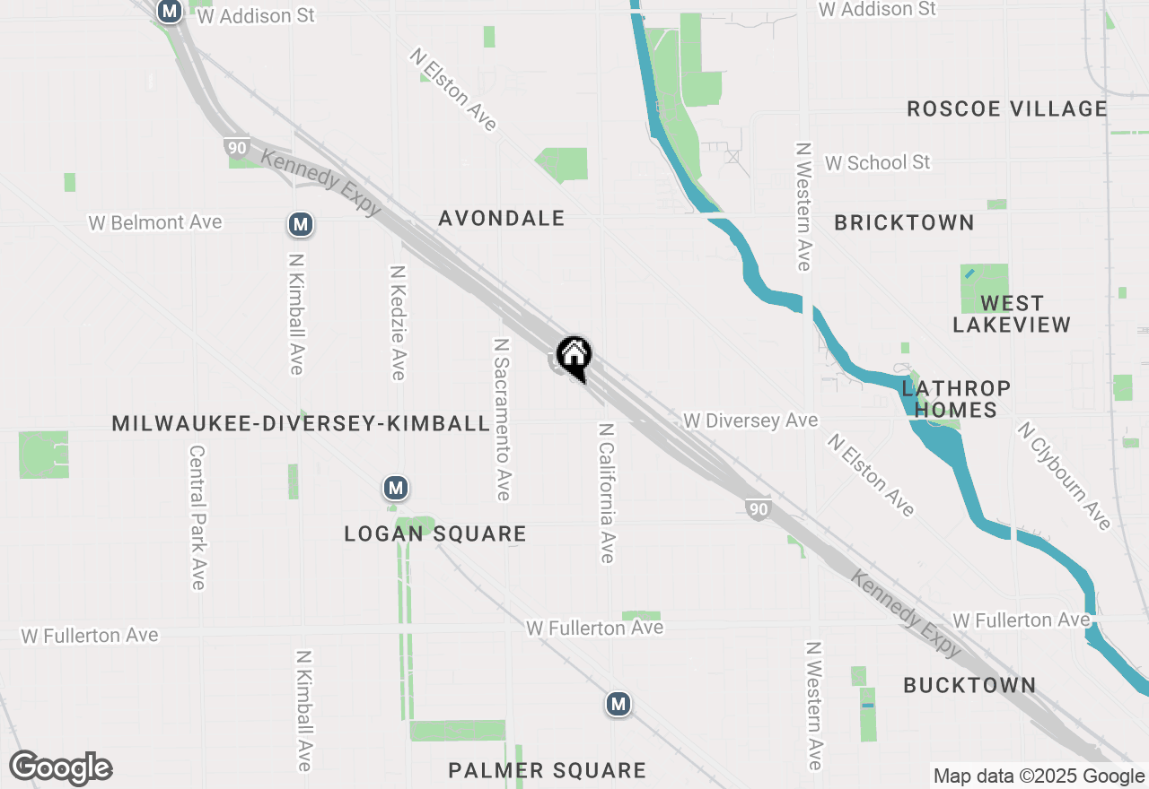 Map of 2832 N Mozart Street, Chicago, IL 60618