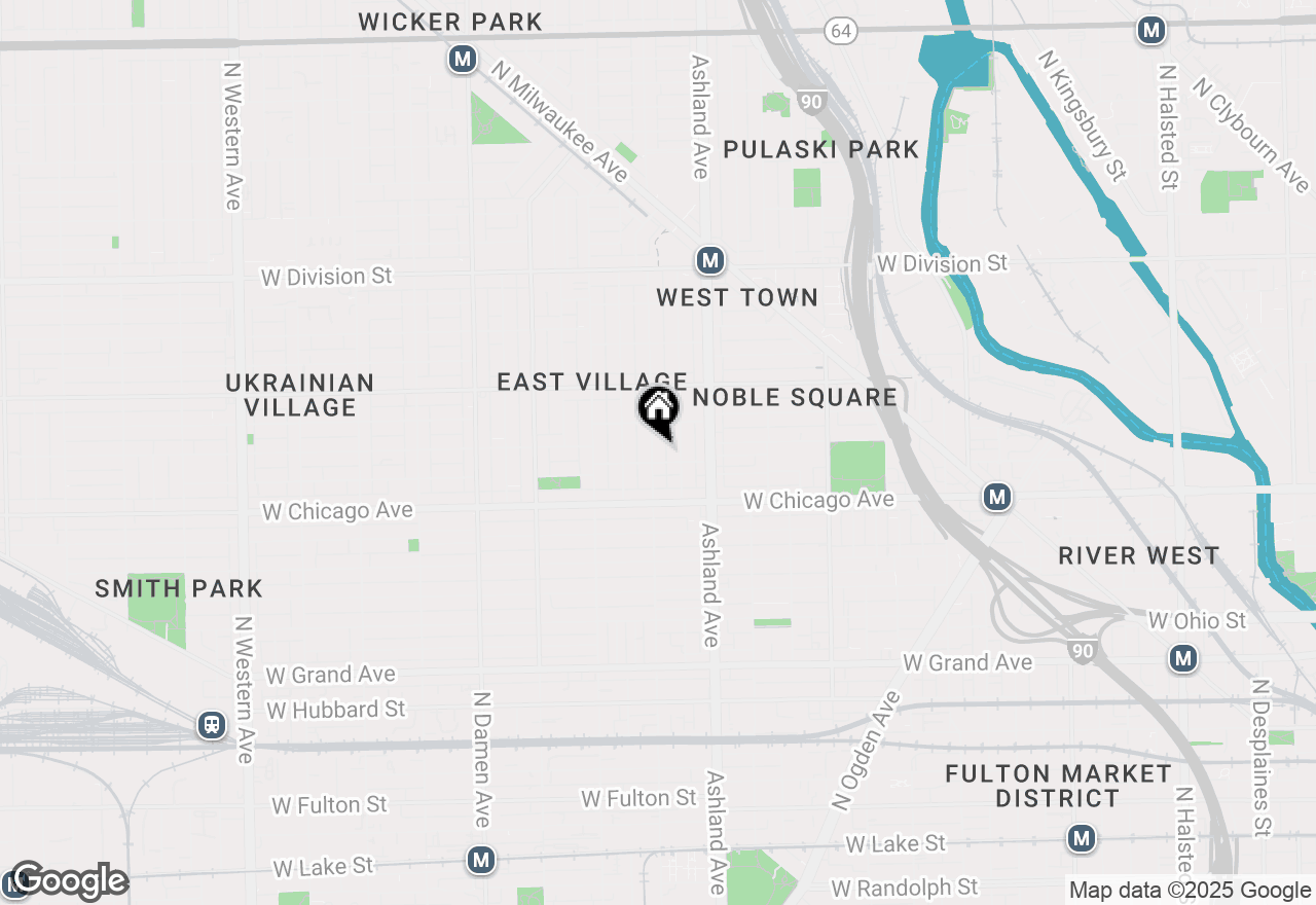 Map of 855 N Paulina Street #3, Chicago, IL 60622