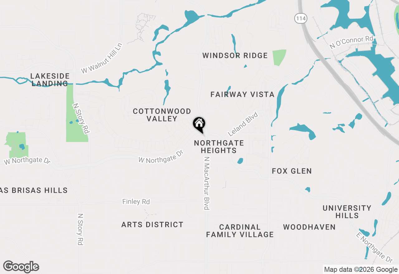 Map of 1114 W Northgate Drive, Irving, TX 75062