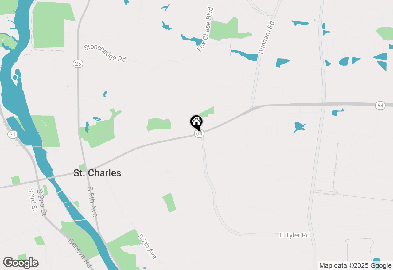 Map of 1607 E Main Street #A, St. Charles, IL 60174