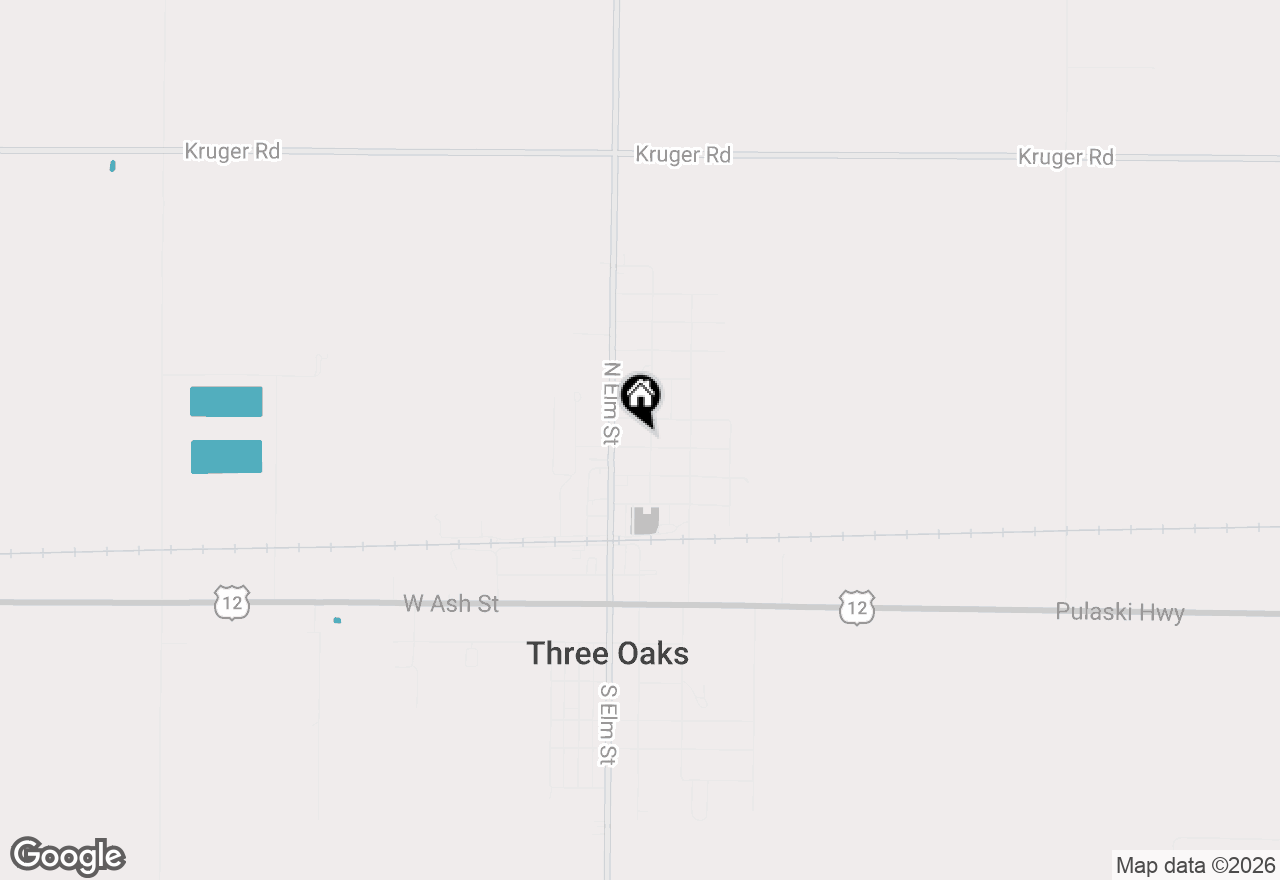 Map of 9 E Beech Street, Three Oaks, MI 49128