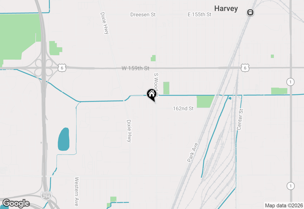 Map of 16145 Honore Avenue, Markham, IL 60428