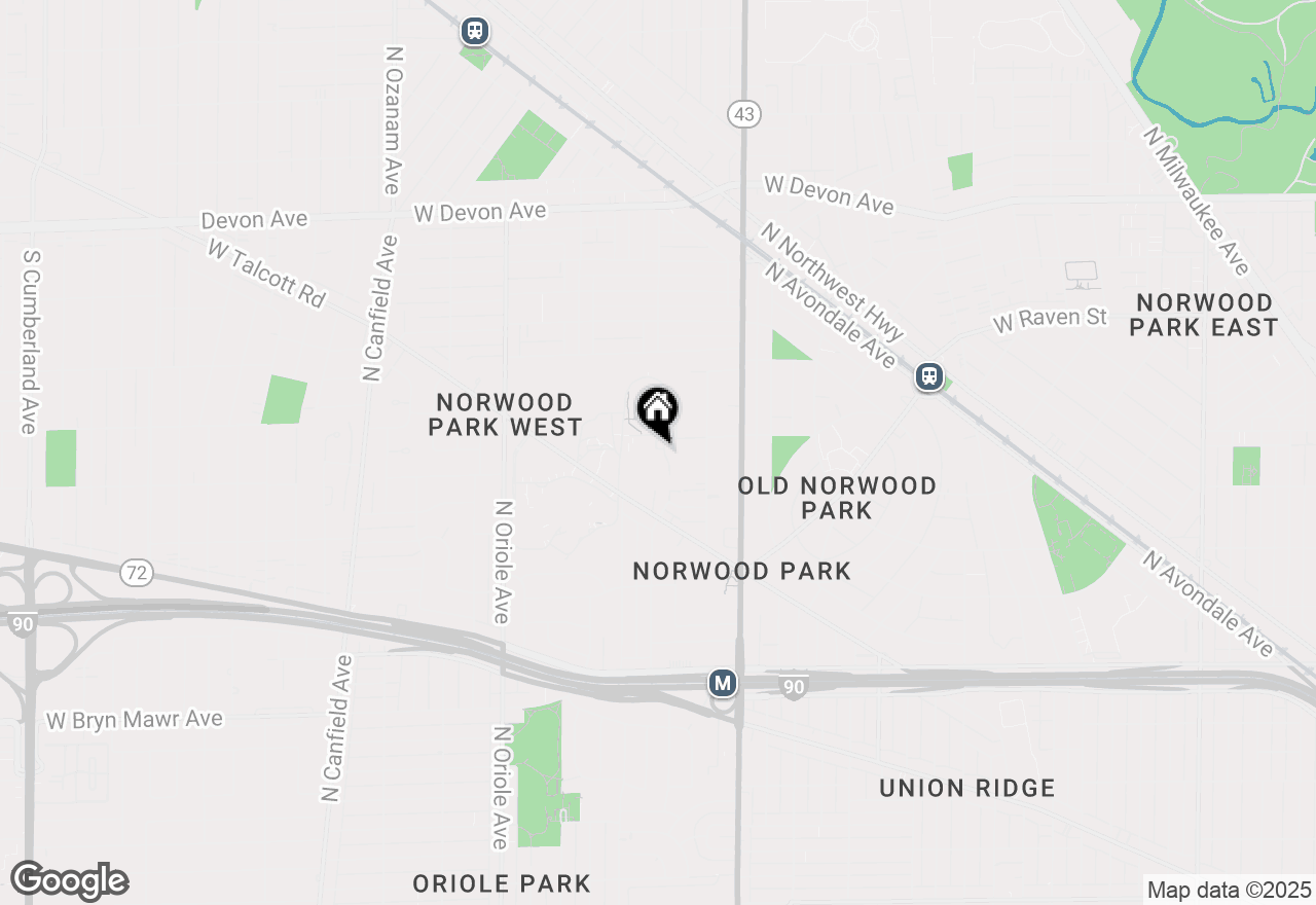 Map of 5960 N Odell Avenue #1C, Chicago, IL 60631
