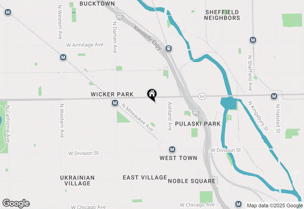 Map of 1721 W Pierce Avenue, Chicago, IL 60622