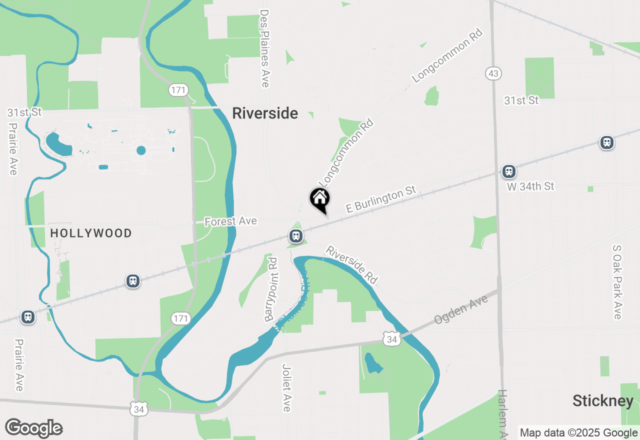 Map of 29 E Burlington Street #A, Riverside, IL 60546