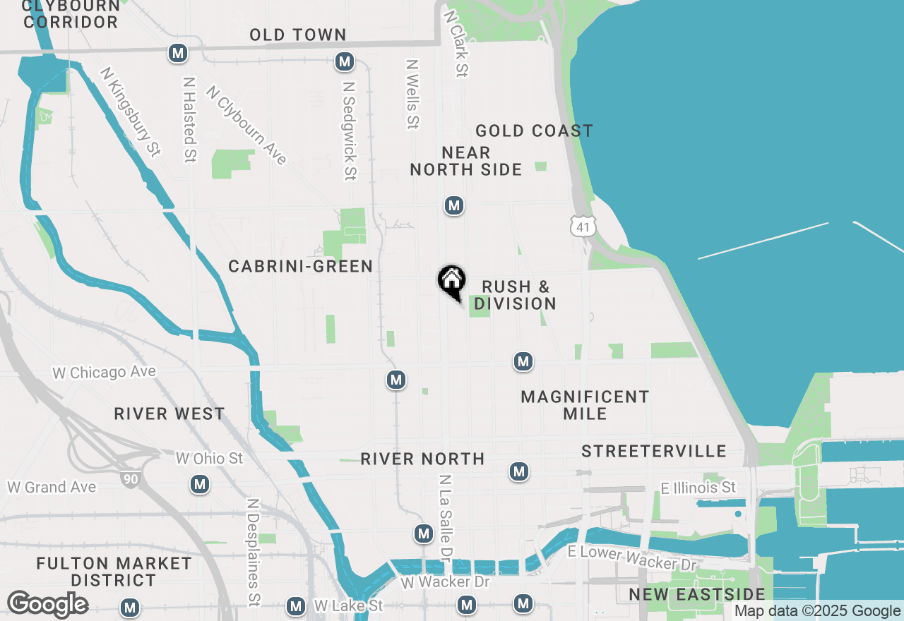 Map of 121 W Delaware Place, Chicago, IL 60610