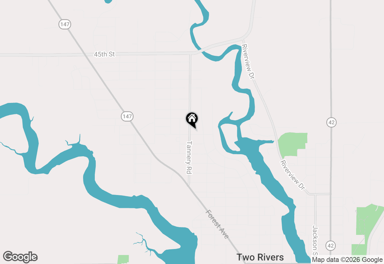 Map of 3605 Tannery Rd, Two Rivers, WI 54241