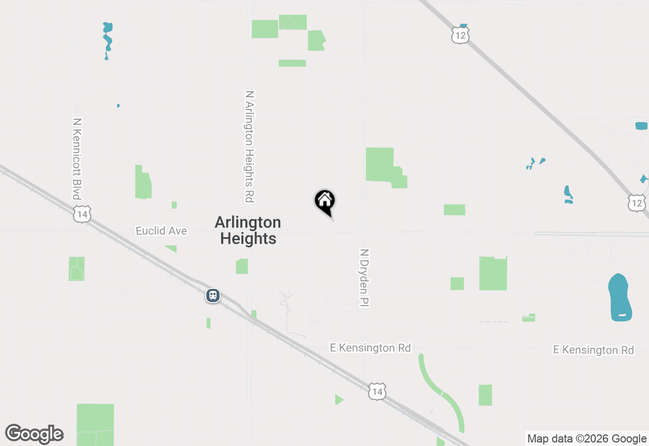 Map of 615 N Hickory Avenue, Arlington Heights, IL 60004