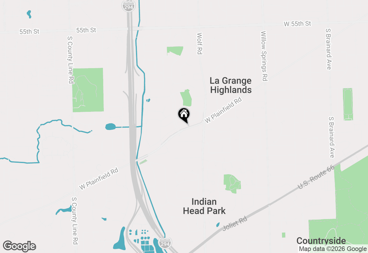 Map of (Address confidential), Western Springs, Illinois 60558