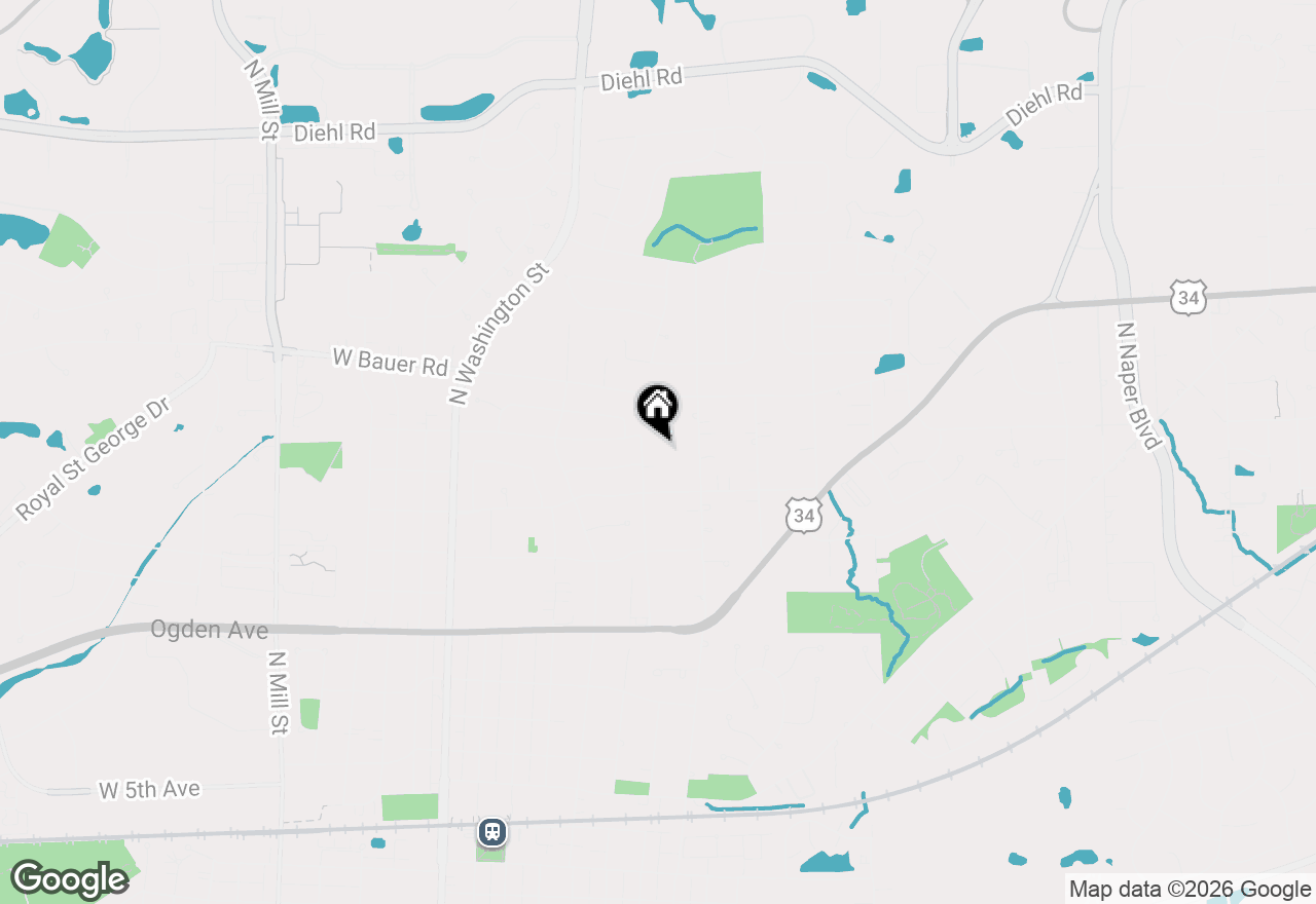 Map of 1308 N Wright Street, Naperville, IL 60563