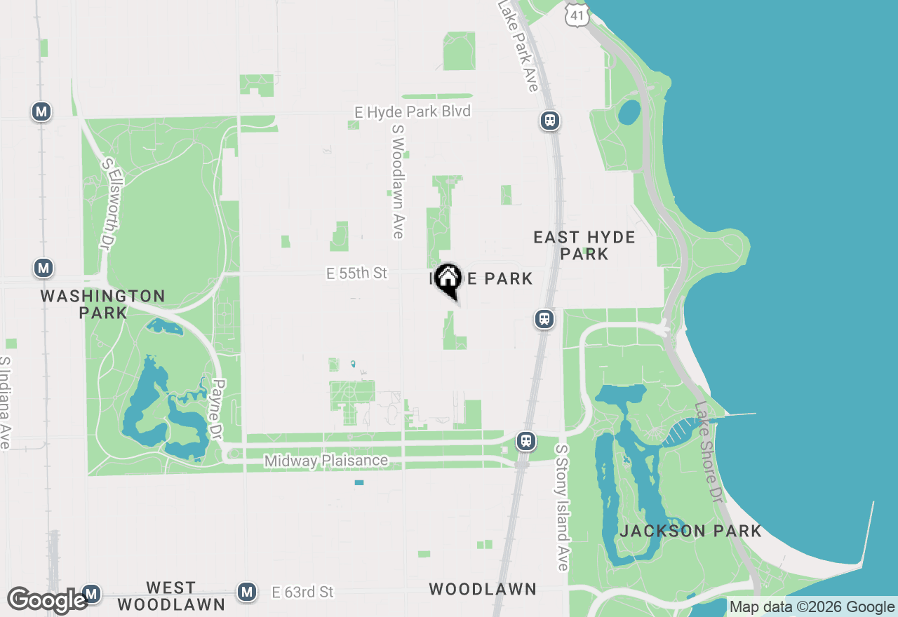Map of 1332 E 56th Street #6E, Chicago, IL 60637
