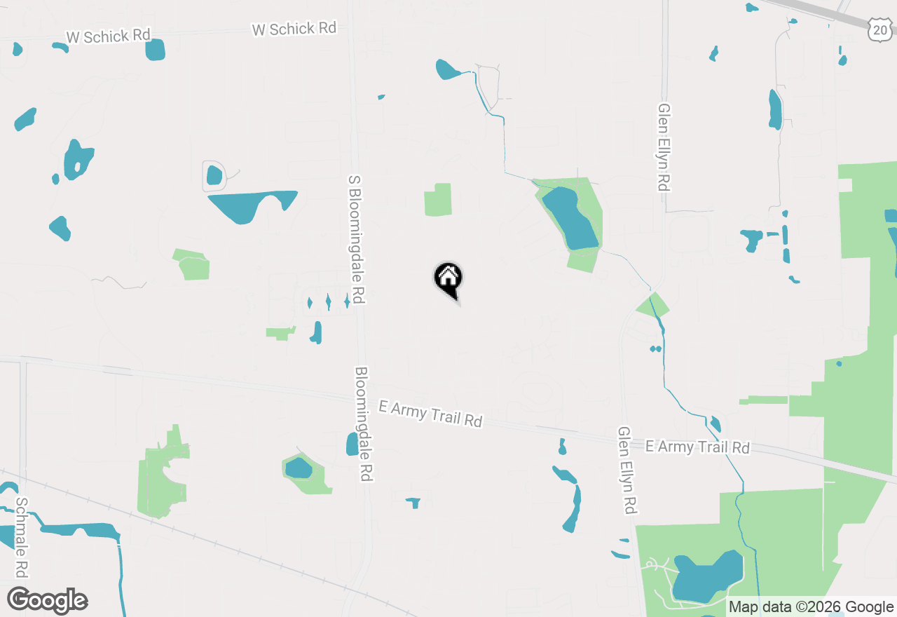 Map of 308 Plymouth Lane, Bloomingdale, IL 60108