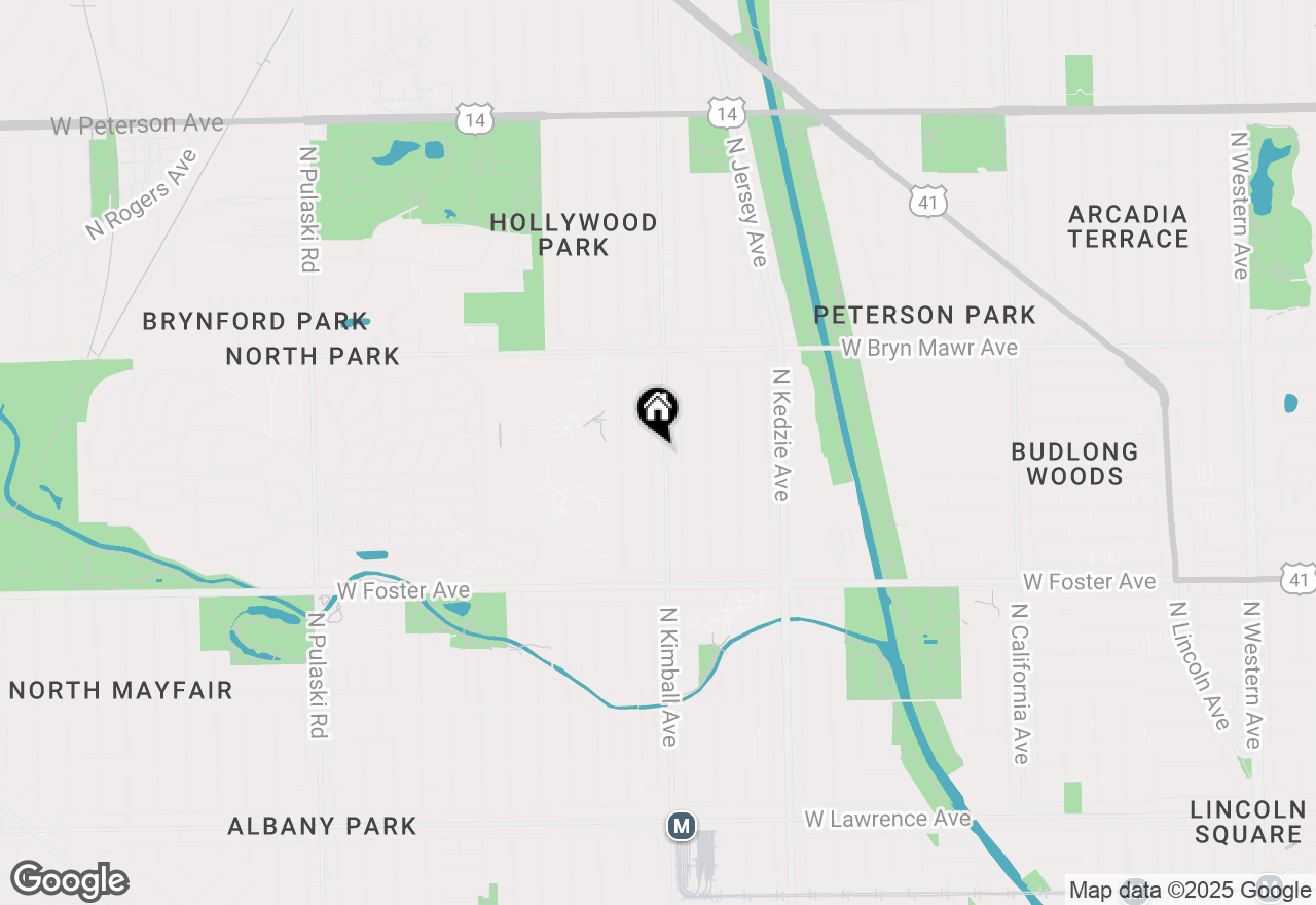 Map of 5412 N Kimball Avenue #1, Chicago, IL 60625