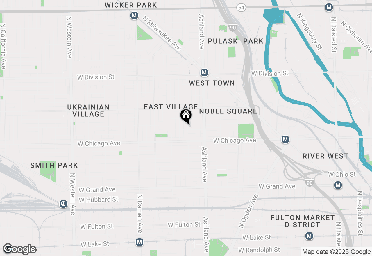 Map of 852 N Paulina Street #3, Chicago, IL 60622