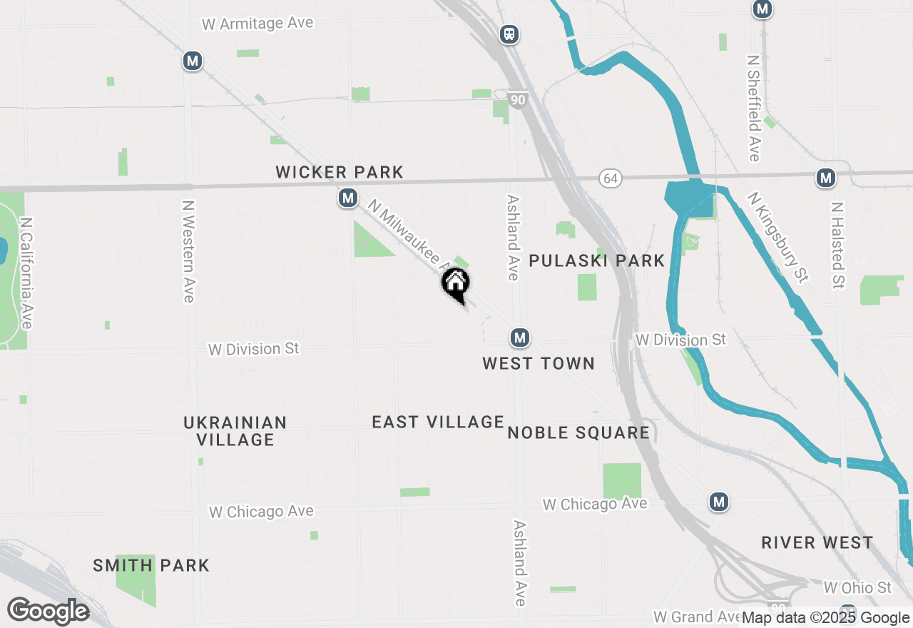 Map of 1729 W Potomac Avenue, Chicago, IL 60622