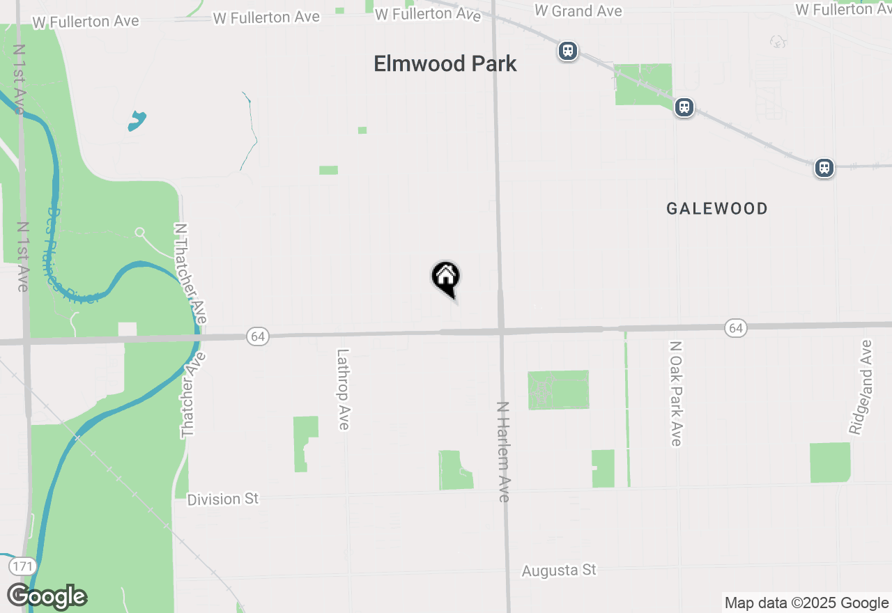 Map of 1625 N 73rd Court, Elmwood Park, IL 60707