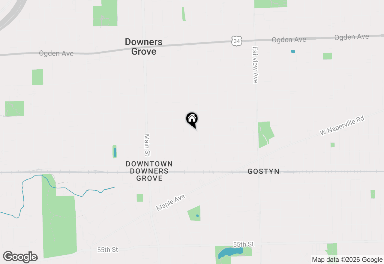 Map of 4809 Elm Street, Downers Grove, IL 60515