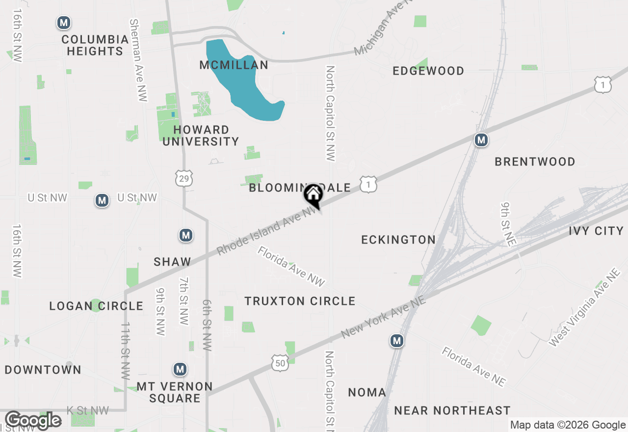 Map of 43 T Street Nw, Washington, DC 20001