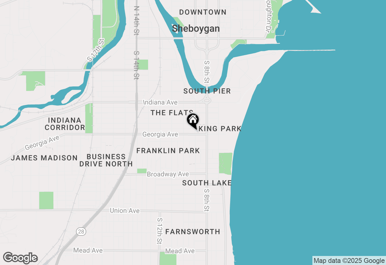 Map of 1332 S 9th St, Sheboygan, WI 53081
