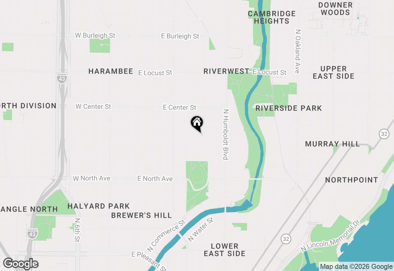 Map of 2533 N Fratney St, Milwaukee, WI 53212