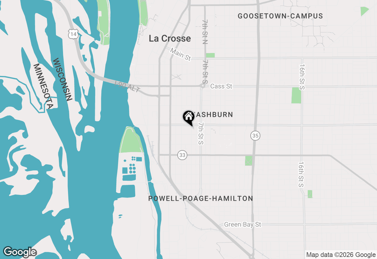 Map of 714 6th St S, La Crosse, WI 54601