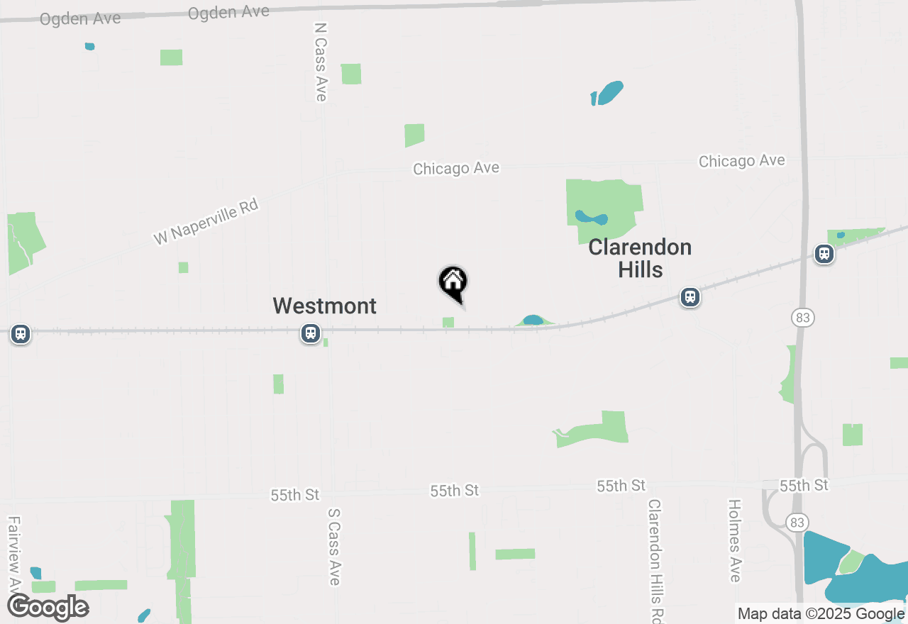 Map of 132 Mohawk Drive, Clarendon Hills, IL 60514