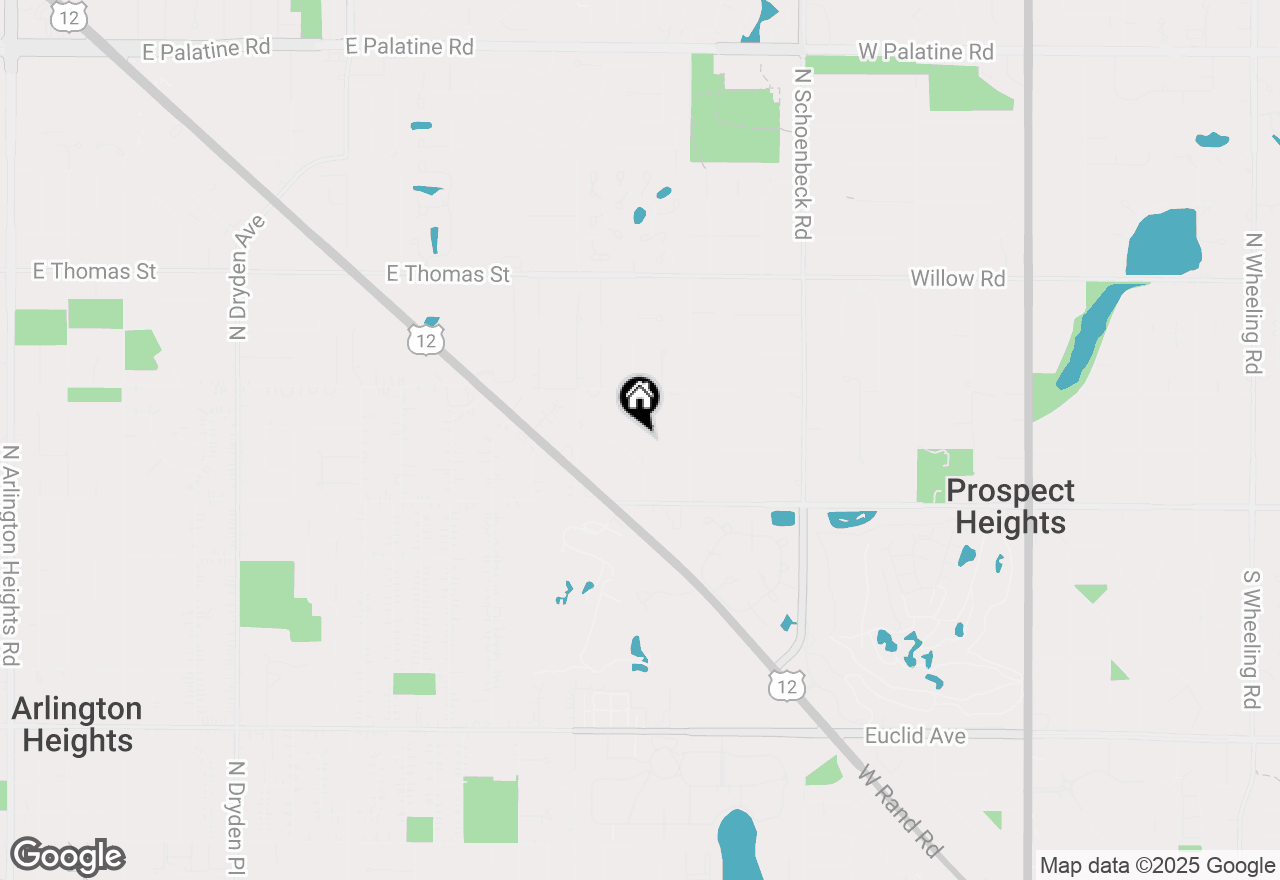 Map of 2419 E Olive Street #1G, Arlington Heights, IL 60004