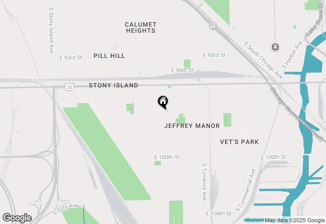 Map of 9677 S Crandon Avenue #NONE, Chicago, IL 60617