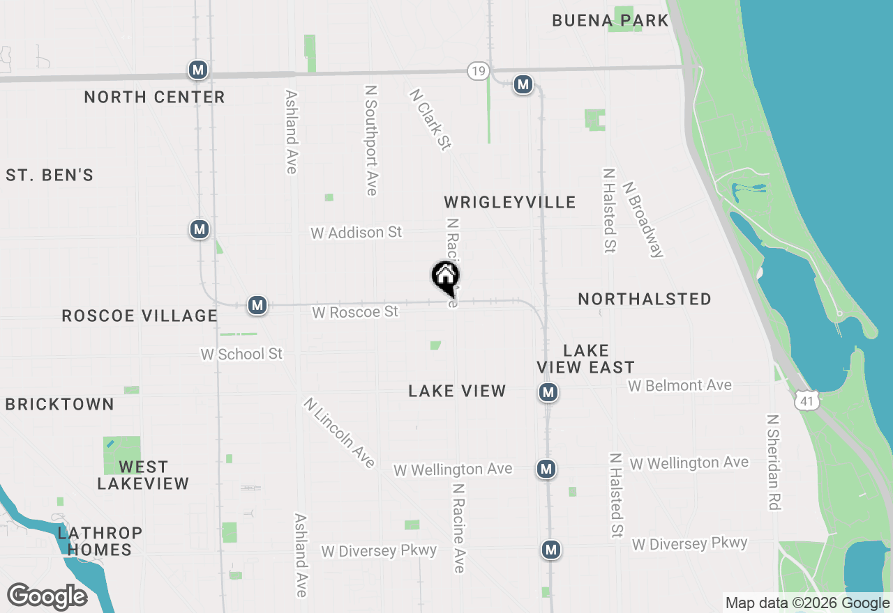 Map of 1210 W Roscoe Street #1, Chicago, IL 60657