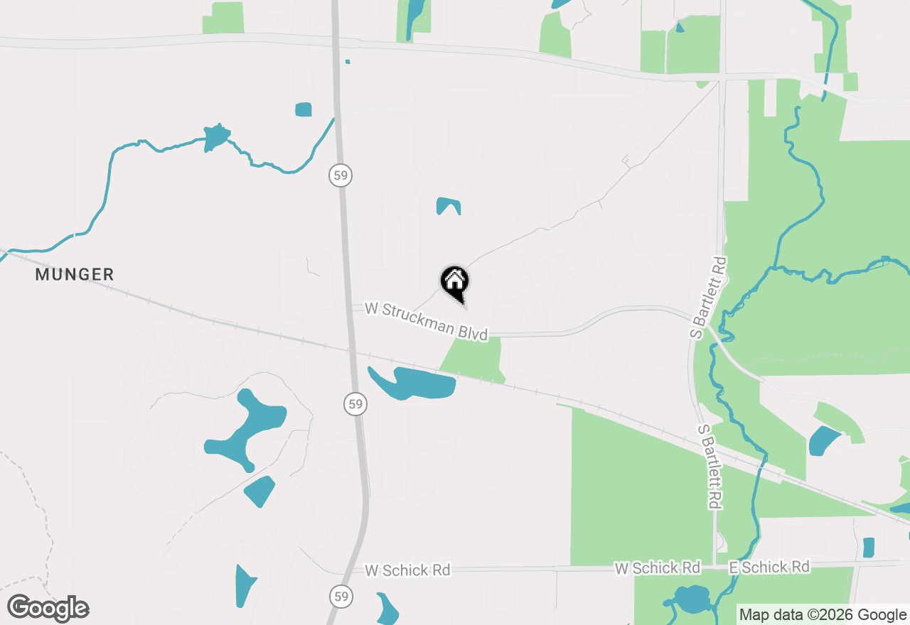 Map of 1190 Buttercup Lane, Bartlett, IL 60103