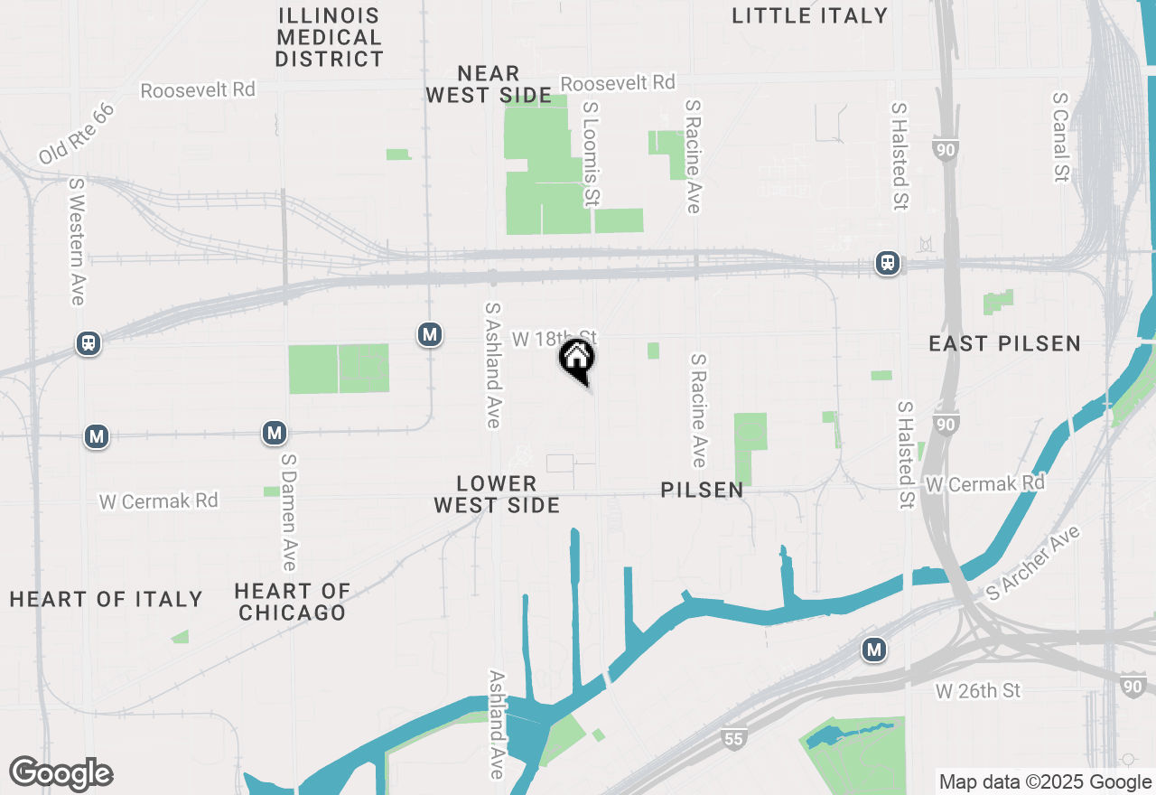 Map of 1423 W 19th Street, Chicago,  60608