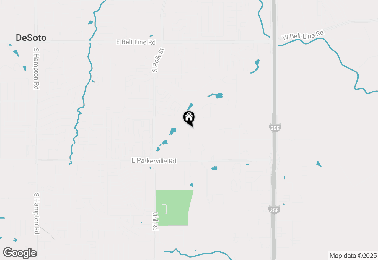 Map of 604 S Hidden Lakes Drive, Desoto, TX 75115