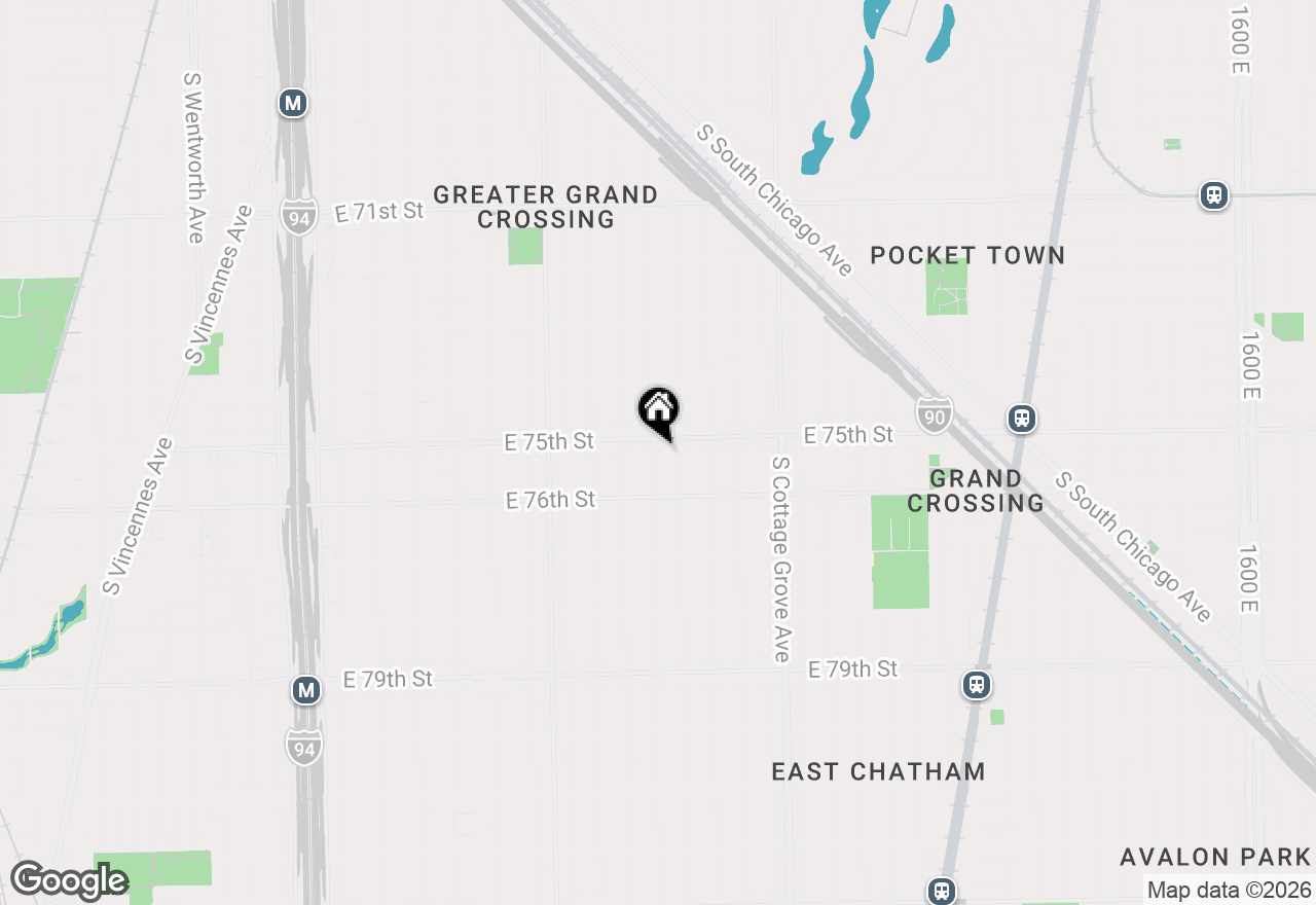 Map of 7512 S Saint Lawrence Avenue, Chicago, IL 60619