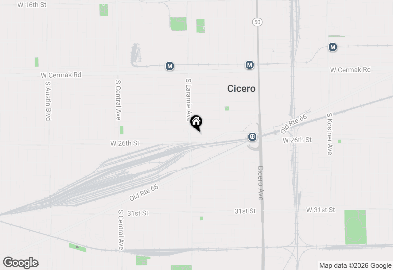 Map of 5131 W 25th Place, Cicero, IL 60804
