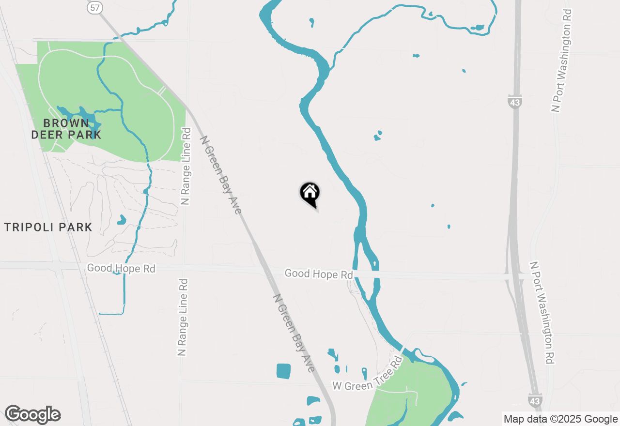 Map of 7425 N Redwood Rd, Glendale, WI 53209