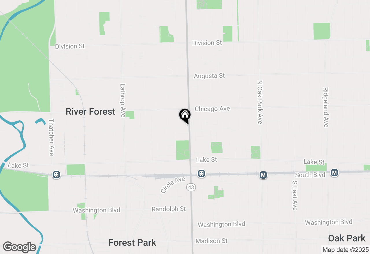 Map of 7202 Oak Avenue #1NE, River Forest, IL 60305