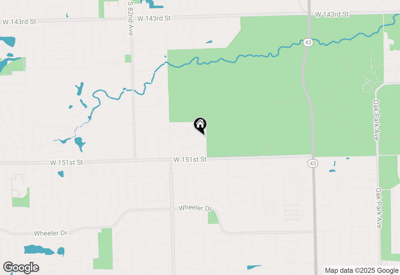 Map of 7820 Silver Court, Orland Park, IL 60462