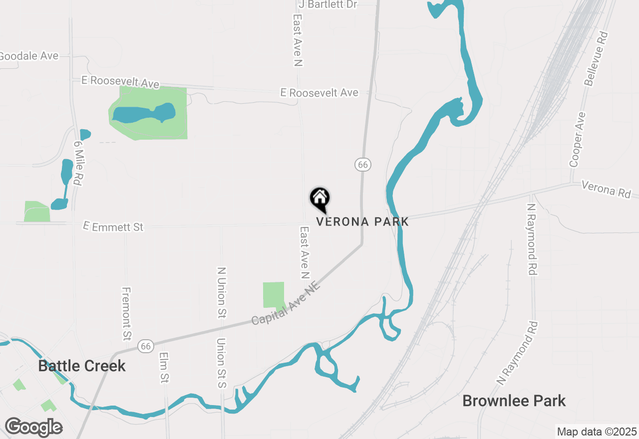 Map of 495 E Emmett Street, Battle Creek, MI 49017